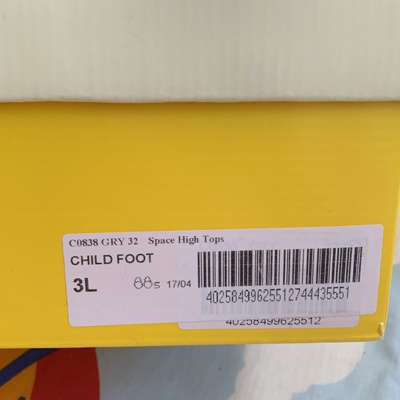 Mini Boden Space rocket high tops size 3 kids aka 32 European - Picture 12 of 12